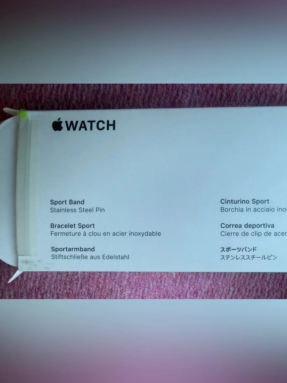 Authentic Apple Sport Band for Apple Watch- Starlight 45mm